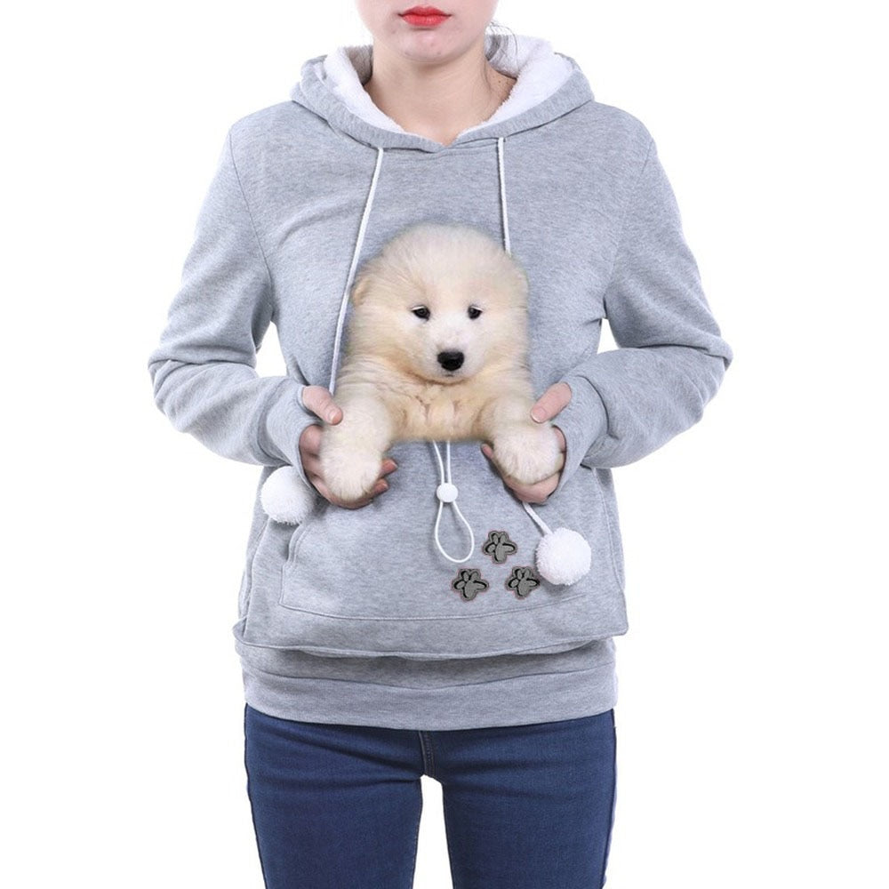 Dog Lovers Hoodies Ears Cuddle Pouch