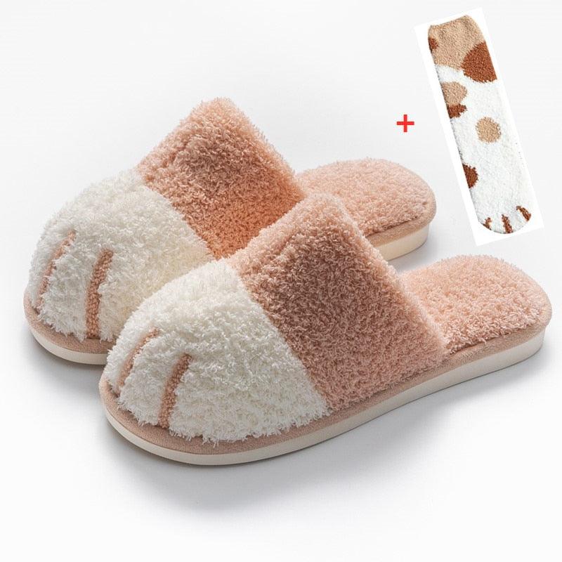 Cute Cat Paw Slippers - topspet