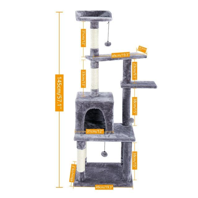 Cats Tree House Entertainment Playground - topspet