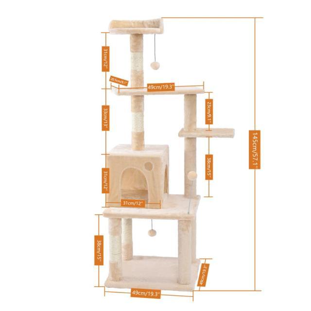 Cats Tree House Entertainment Playground - topspet