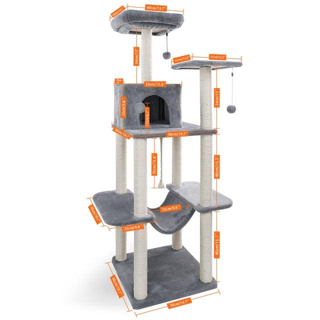 Cats Tree House Entertainment Playground - topspet