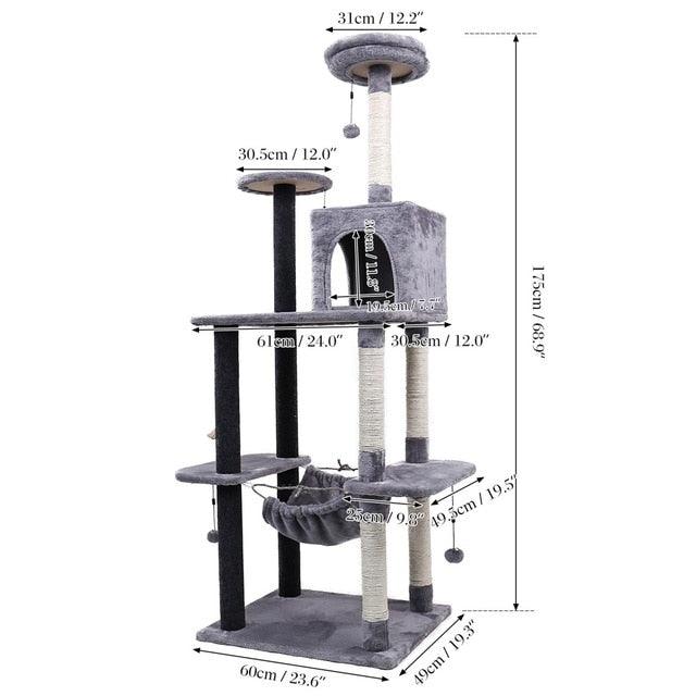 Cats Tree House Entertainment Playground - topspet