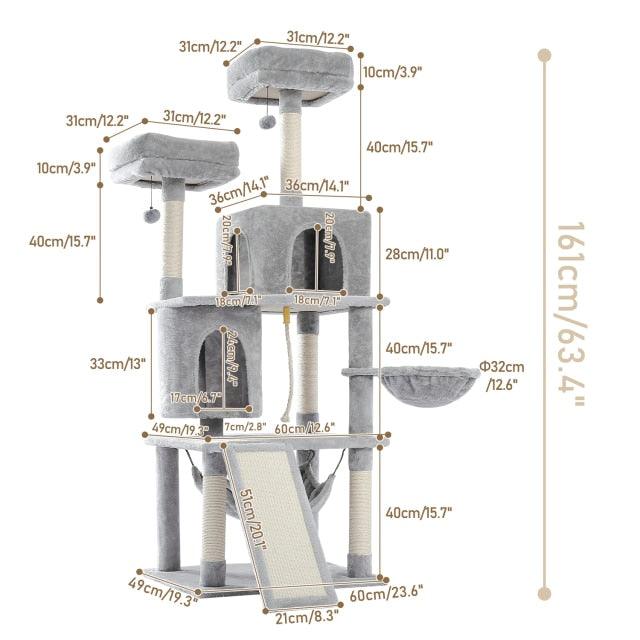 Cats Tree House Entertainment Playground - topspet
