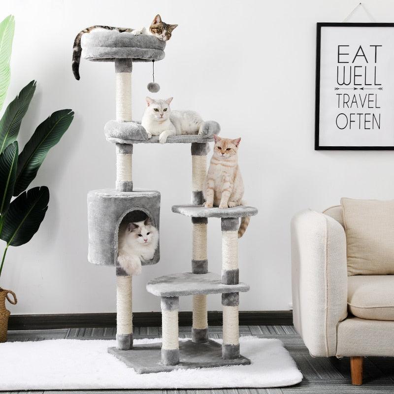Cats Tree House Entertainment Playground - topspet