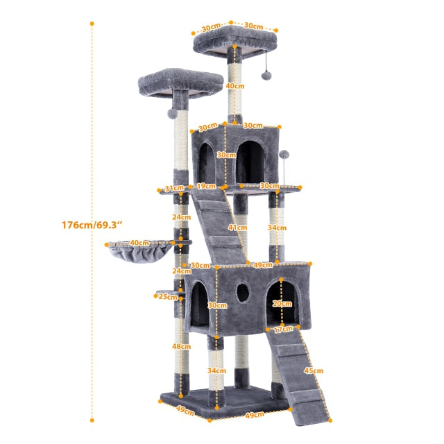 Cats Tree House Entertainment Playground - topspet