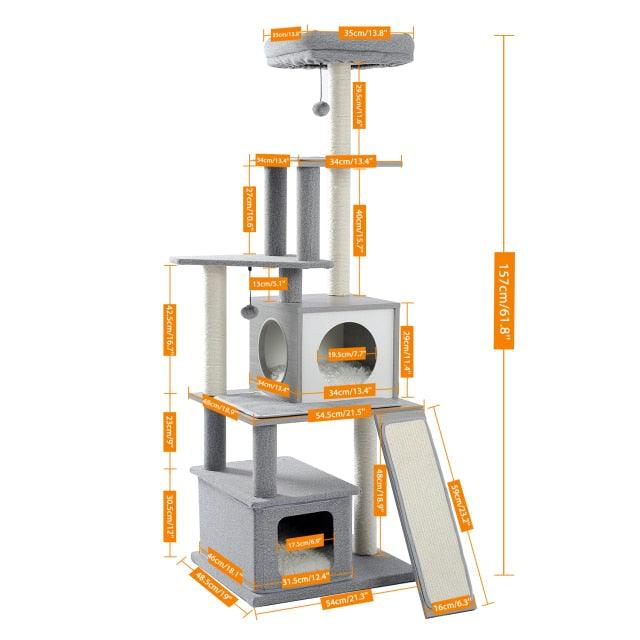 Cats Tree House Entertainment Playground - topspet