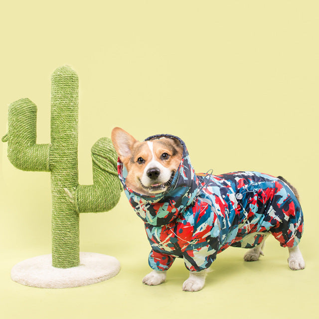 Jumpsuit Style Dog Raincoat - topspet