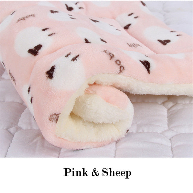 Soft Flannel Thickened Pet Soft Fleece Blanket - topspet