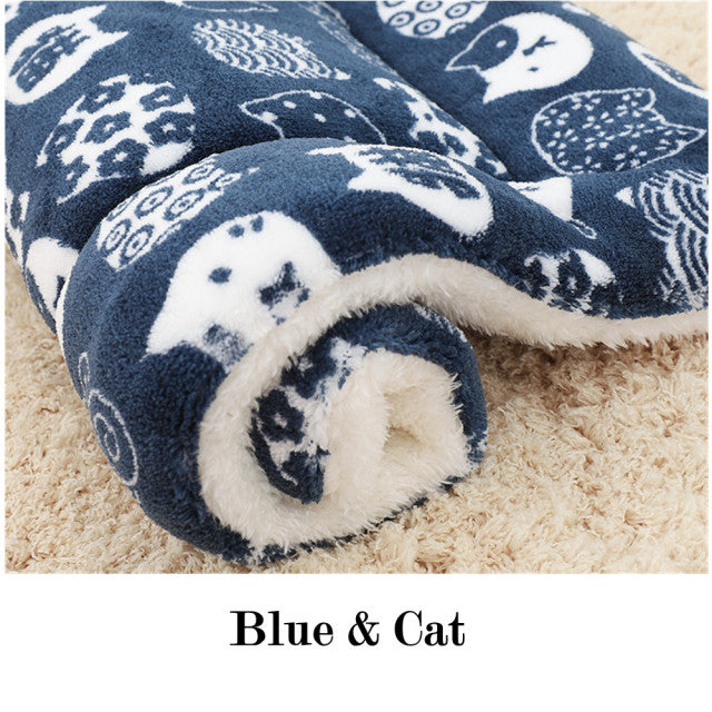Soft Flannel Thickened Pet Soft Fleece Blanket - topspet