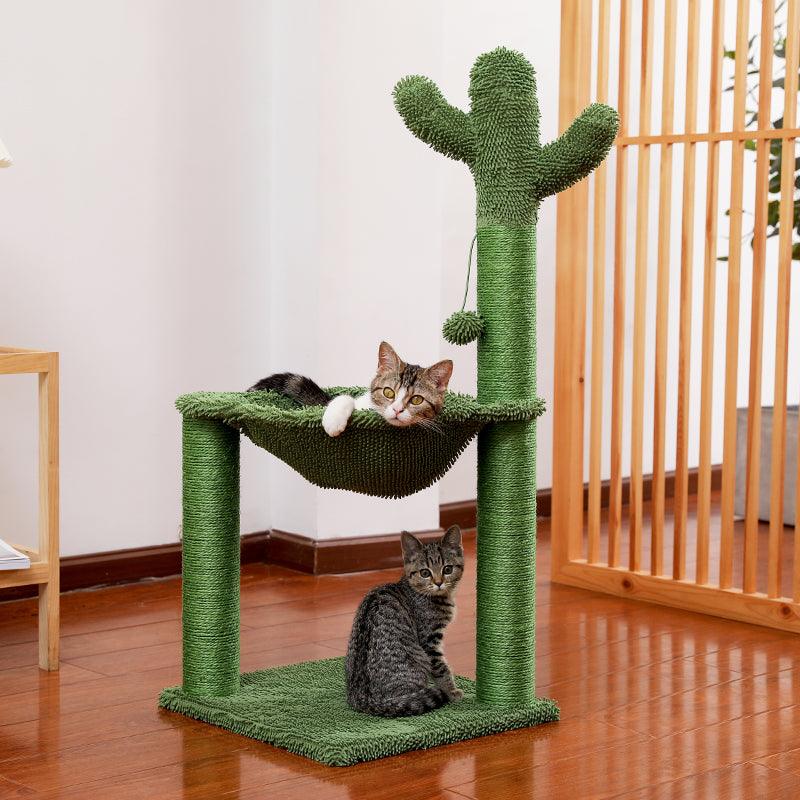 Cactus Cat Scratching Post with Sisal Rope Cat Tree Towel - topspet