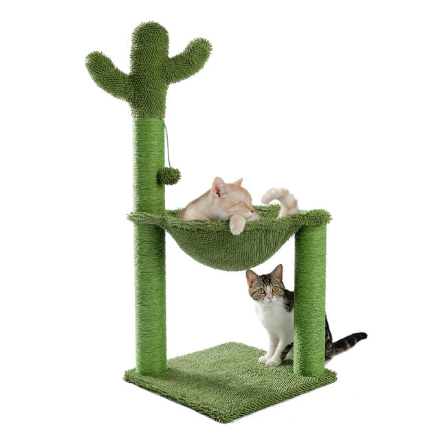 Cactus Cat Scratching Post with Sisal Rope Cat Tree Towel - topspet