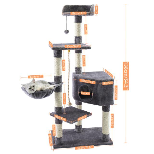 Wooden Multi-Level Cat Climbing Frame Tree - topspet