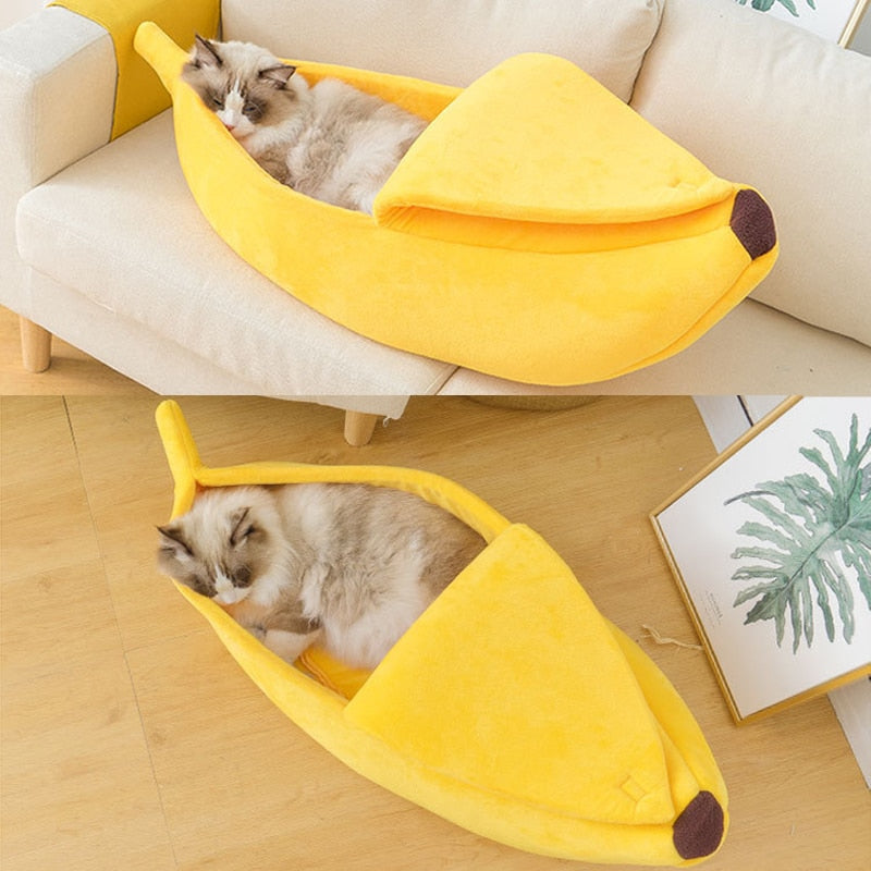 Funny Banana Cat Bed House - topspet