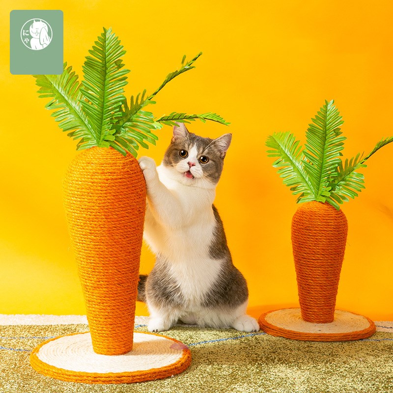 Cute Carrot Cat Scratching Post - topspet
