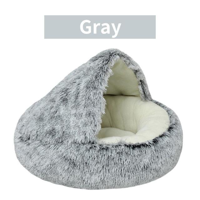 Winter Long Plush Pet Cat Bed - topspet