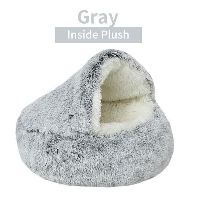 Winter Long Plush Pet Cat Bed - topspet