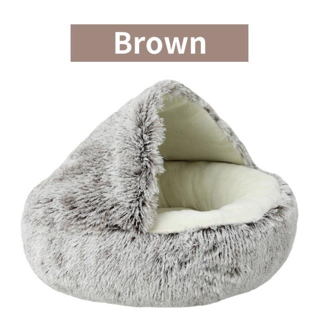 Winter Long Plush Pet Cat Bed - topspet