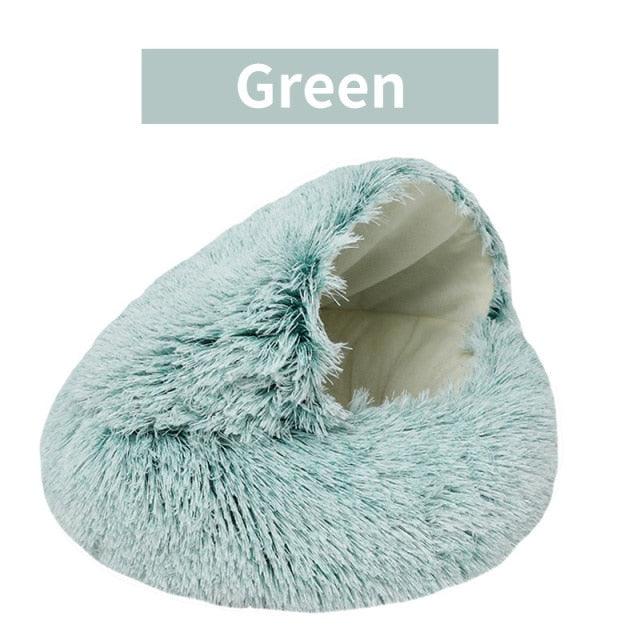 Winter Long Plush Pet Cat Bed - topspet