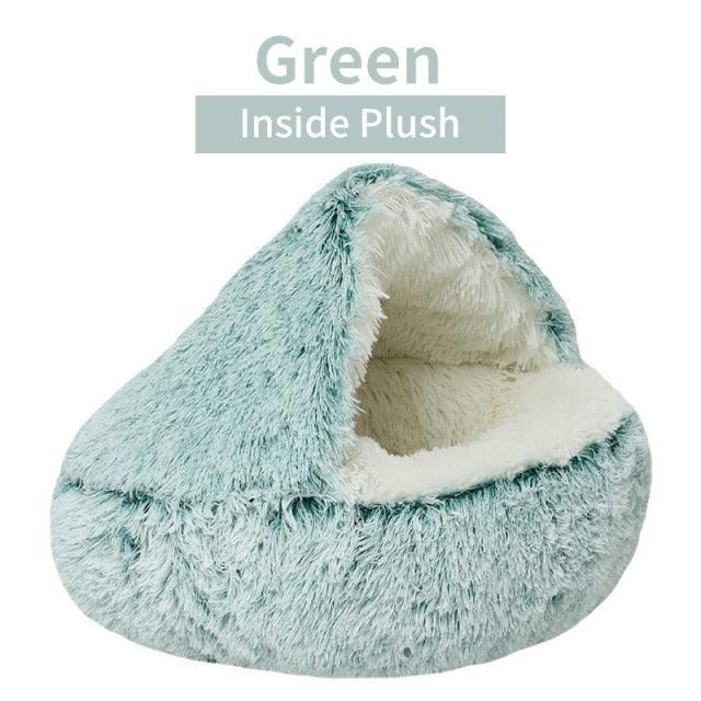 Winter Long Plush Pet Cat Bed - topspet