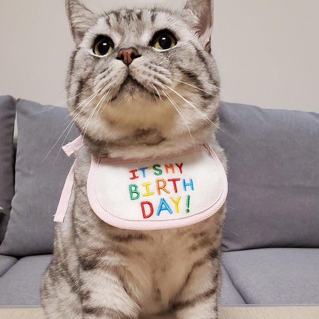 Cat Holiday Birthday Bib - topspet