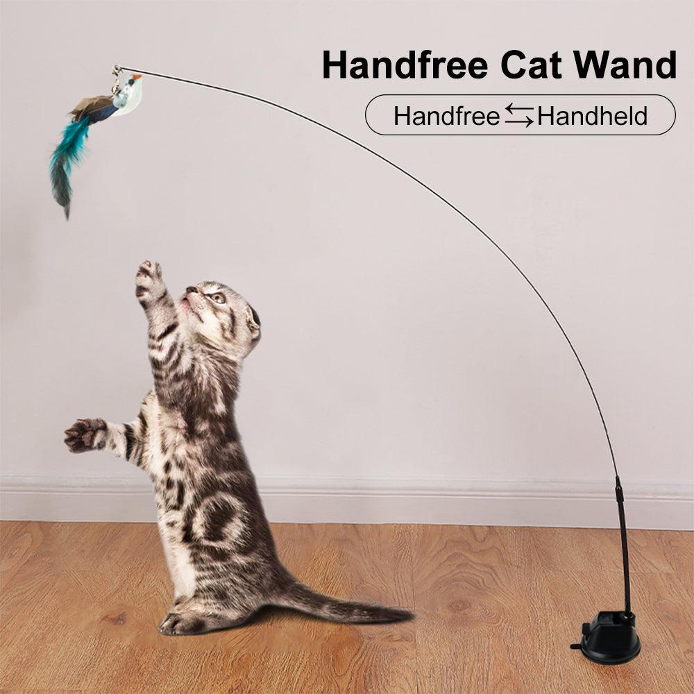 Handfree Bird And Feather Cat Wand - topspet