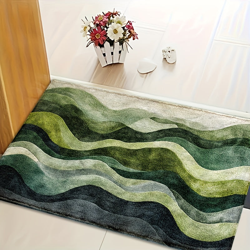 Blue and Green Rug – Stylish Indoor Outdoor Runner Rug for Porch, Patio, or Living Room