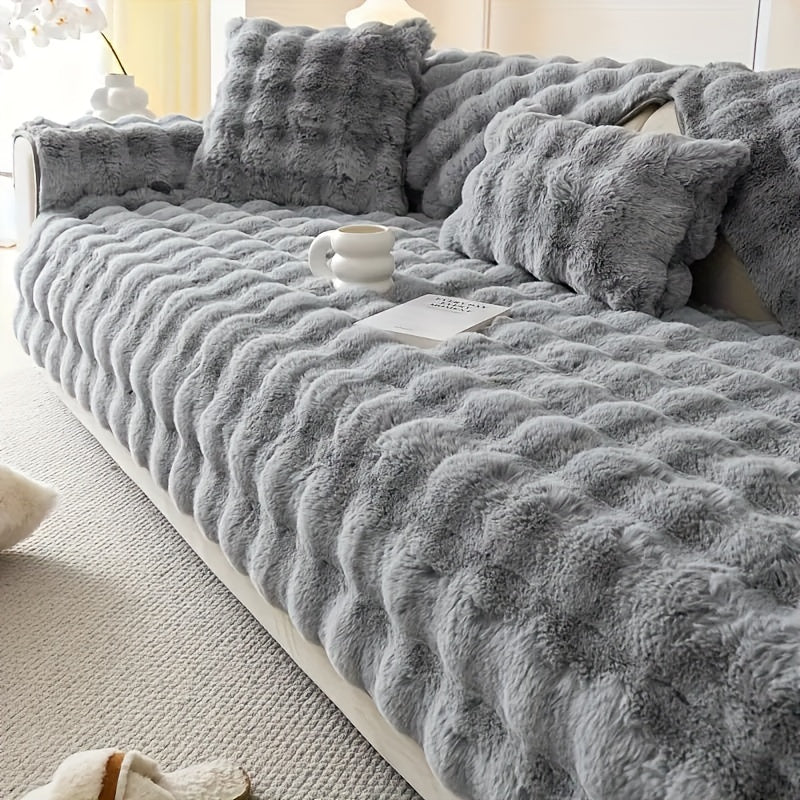 Winter Warm Thick Plush Soft Sofa Cover - topspet