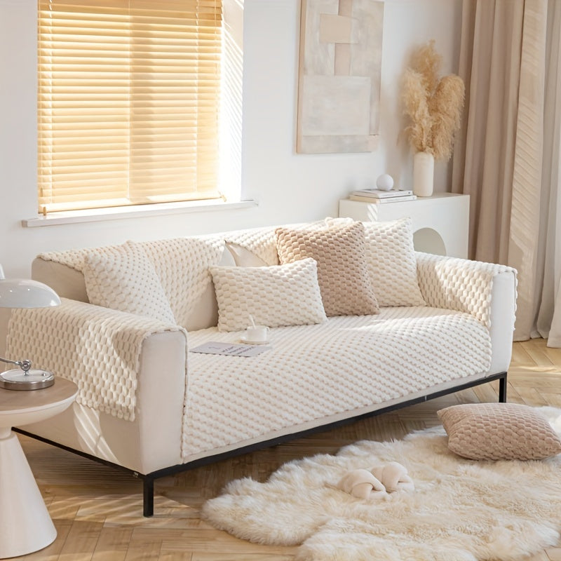 Plush Nordic Sofa Slipcover