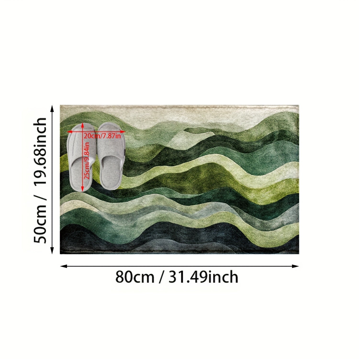 Blue and Green Rug – Stylish Indoor Outdoor Runner Rug for Porch, Patio, or Living Room