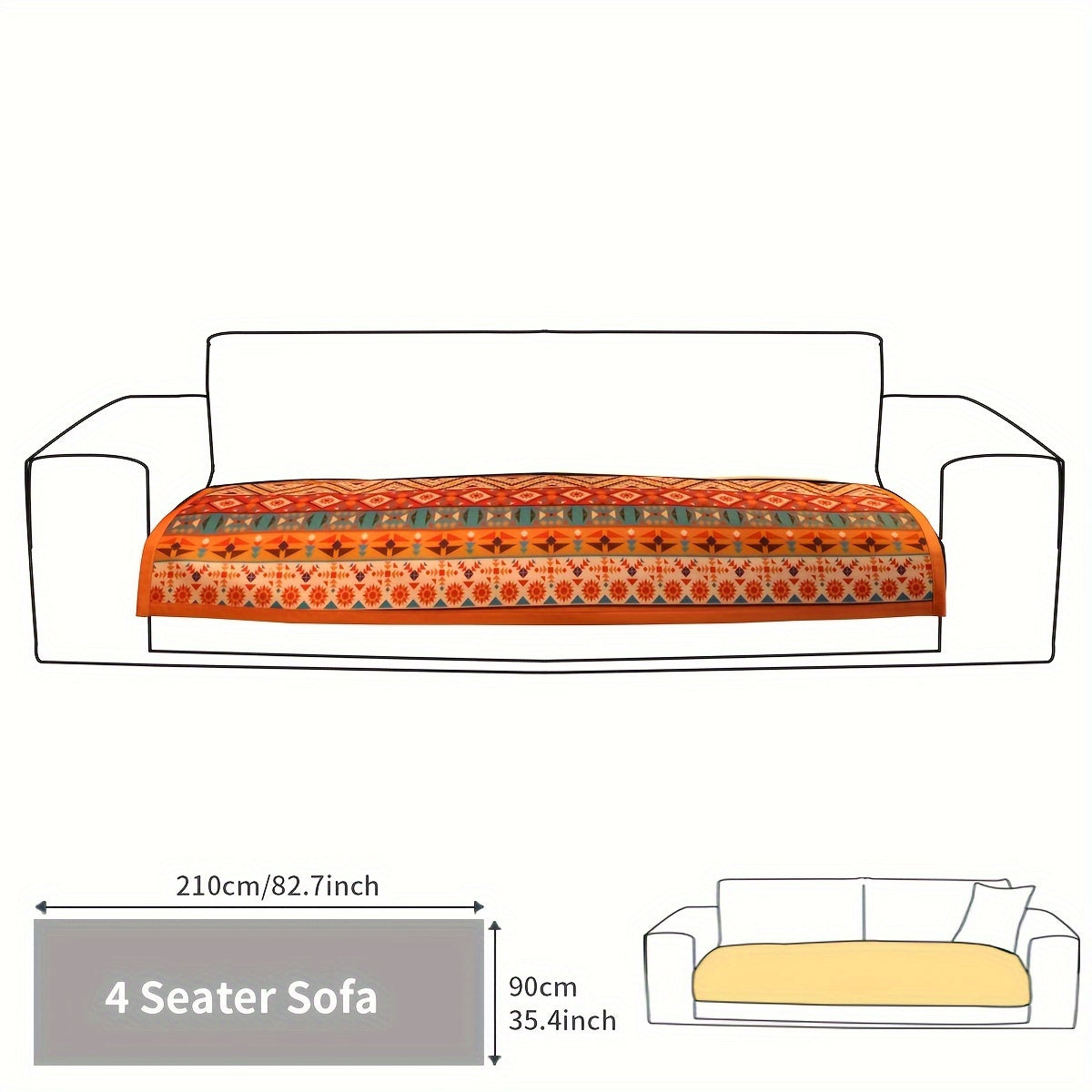 Linen Sofa Cover – Premium Stretchable Protector for Couches