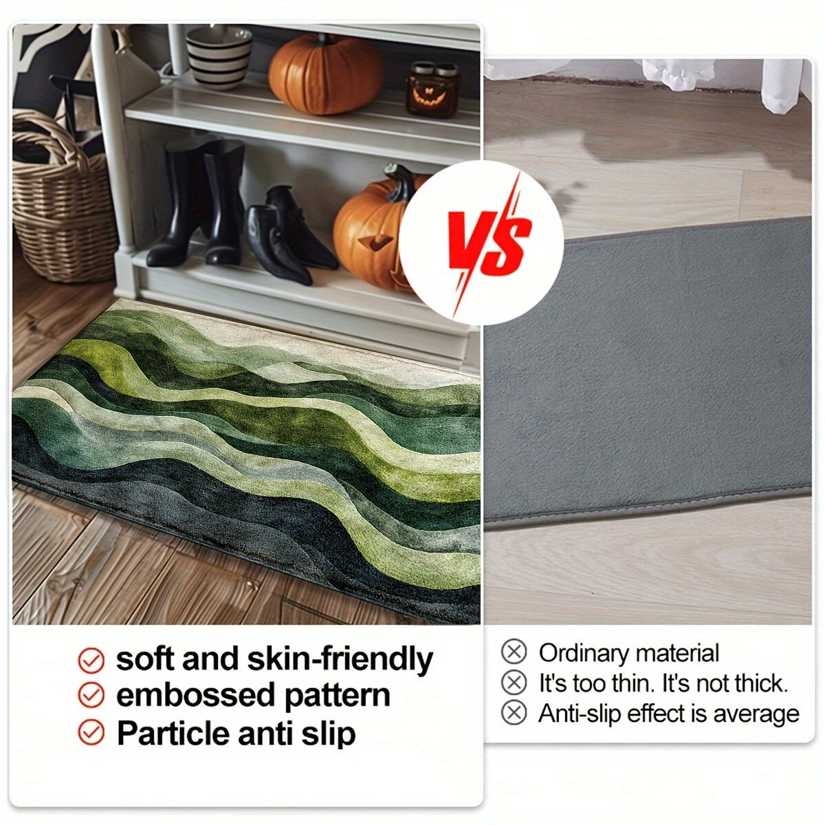 Blue and Green Rug – Stylish Indoor Outdoor Runner Rug for Porch, Patio, or Living Room