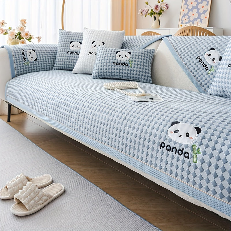 Panda Pattern Non-Slip Sofa Cover