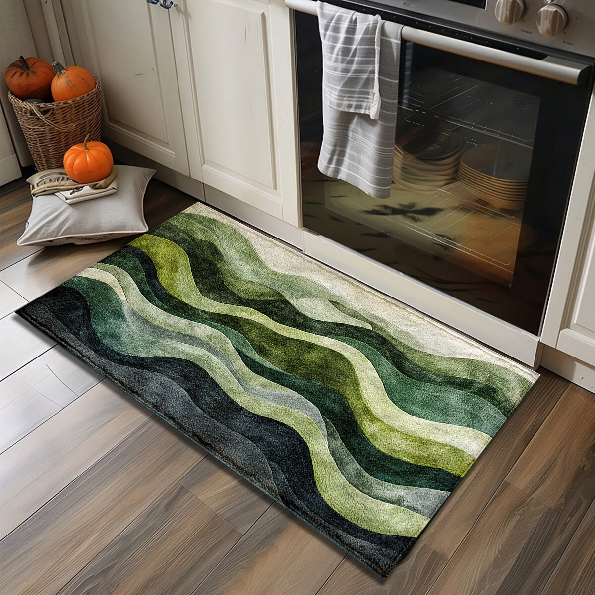 Blue and Green Rug – Stylish Indoor Outdoor Runner Rug for Porch, Patio, or Living Room