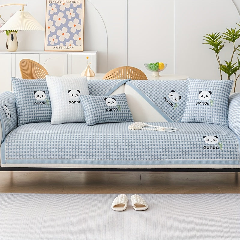 Panda Pattern Non-Slip Sofa Cover