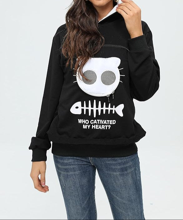 Cat Lovers Hoodie Cuddle Pouch