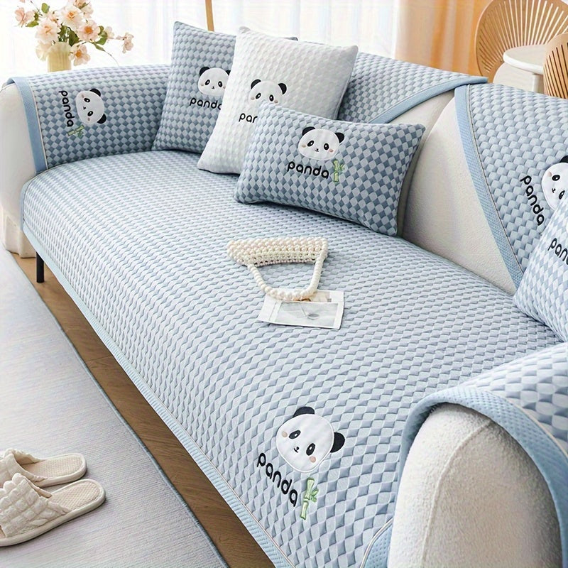 Panda Pattern Non-Slip Sofa Cover