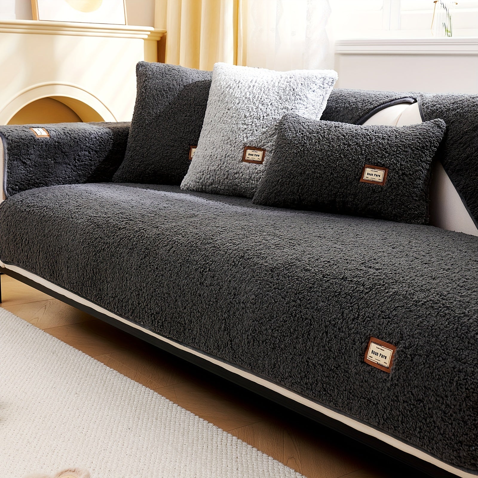 Plush Sherpa Sofa Cover