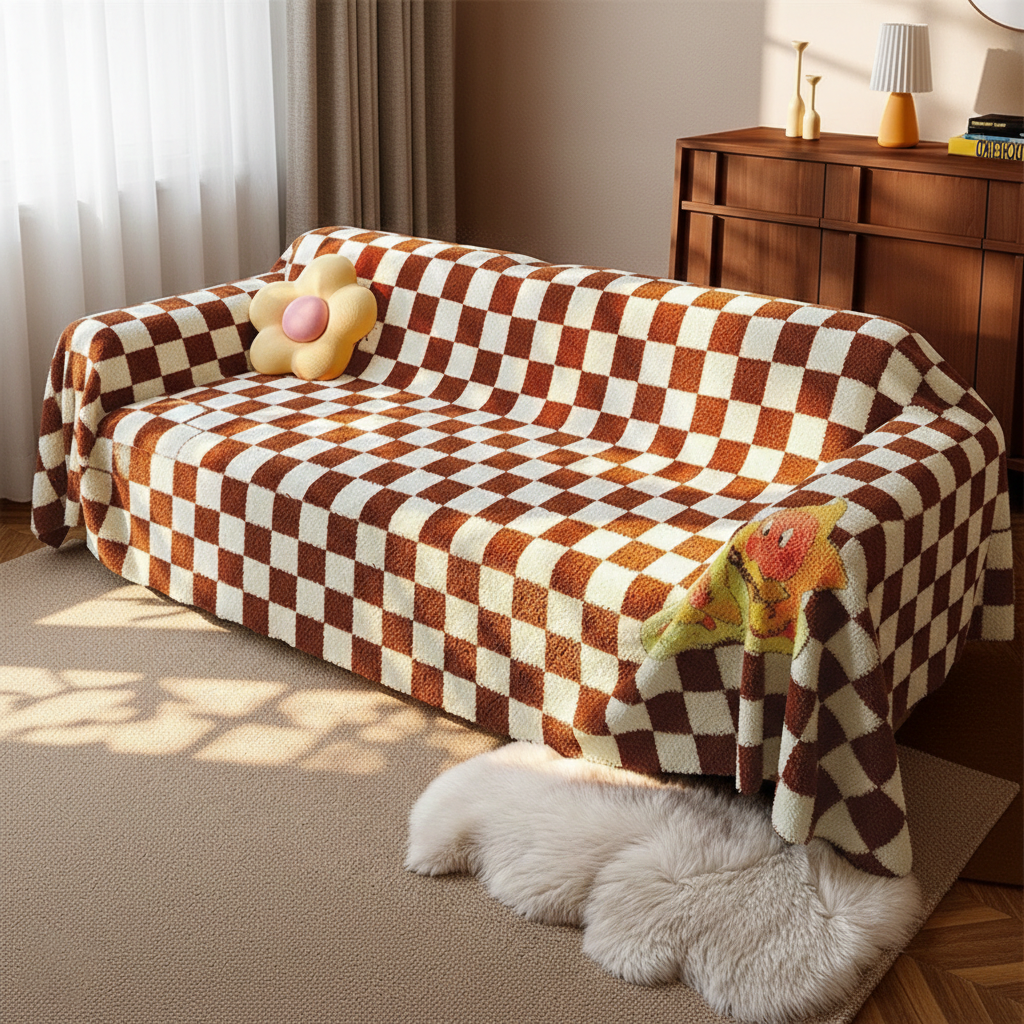 Heavy Duty Sofa Slipcovers – Waterproof Sofa Protector with Brown Seat Covers