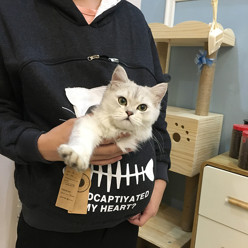 Kuschelbeutel mit Kapuze für Katzenliebhaber 