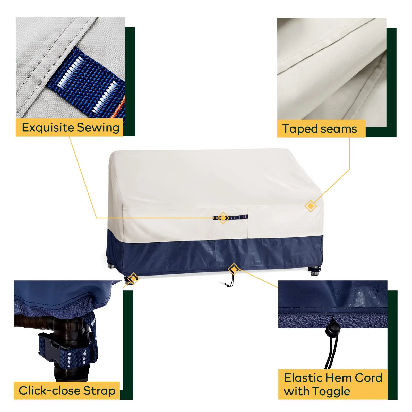 Outdoor Couch Cover Waterproof - Large Outdoor Couch Cover for Protection, Durable & Weather-Resistant