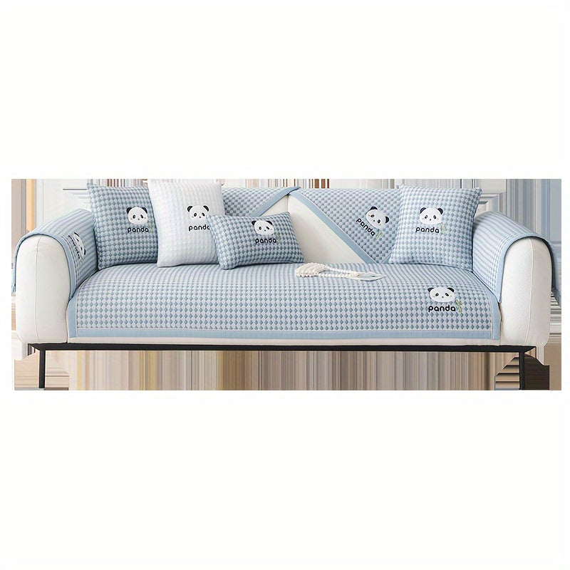 Panda Pattern Non-Slip Sofa Cover