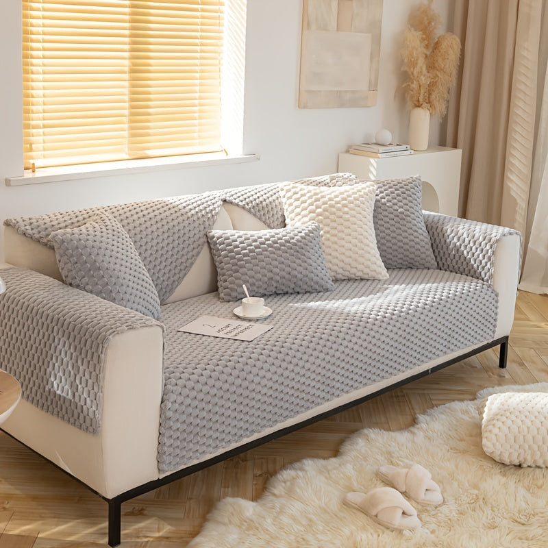 Plush Nordic Sofa Slipcover