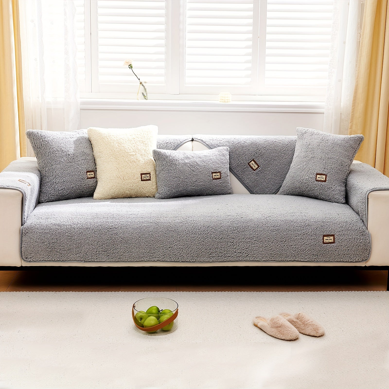 Plush Sherpa Sofa Cover