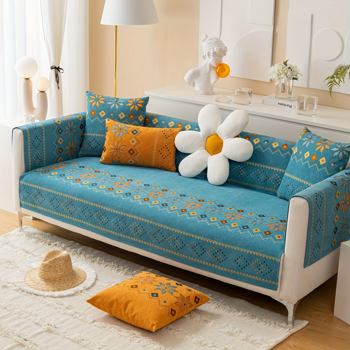 Stylish Bohemian Chenille Sofa Slipcover