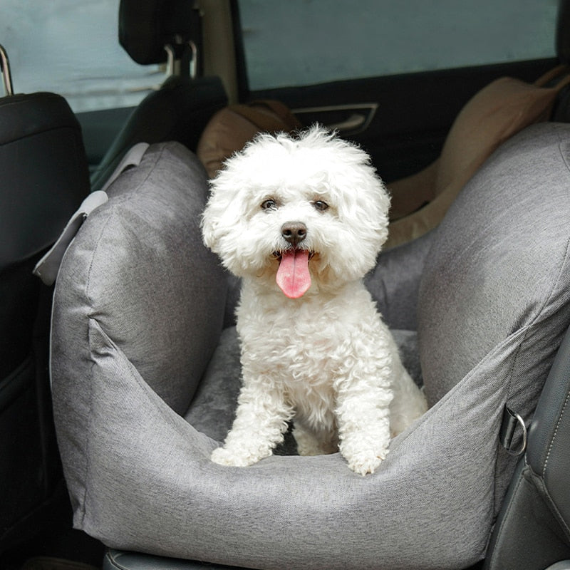 Lit de siège de voiture pour chien de première classe avec laisse