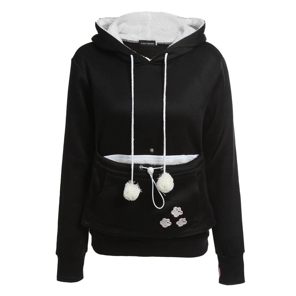 Dog lovers hoodie with dog cuddle pouch sale